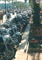El Paseo Maritimo repleto de motos